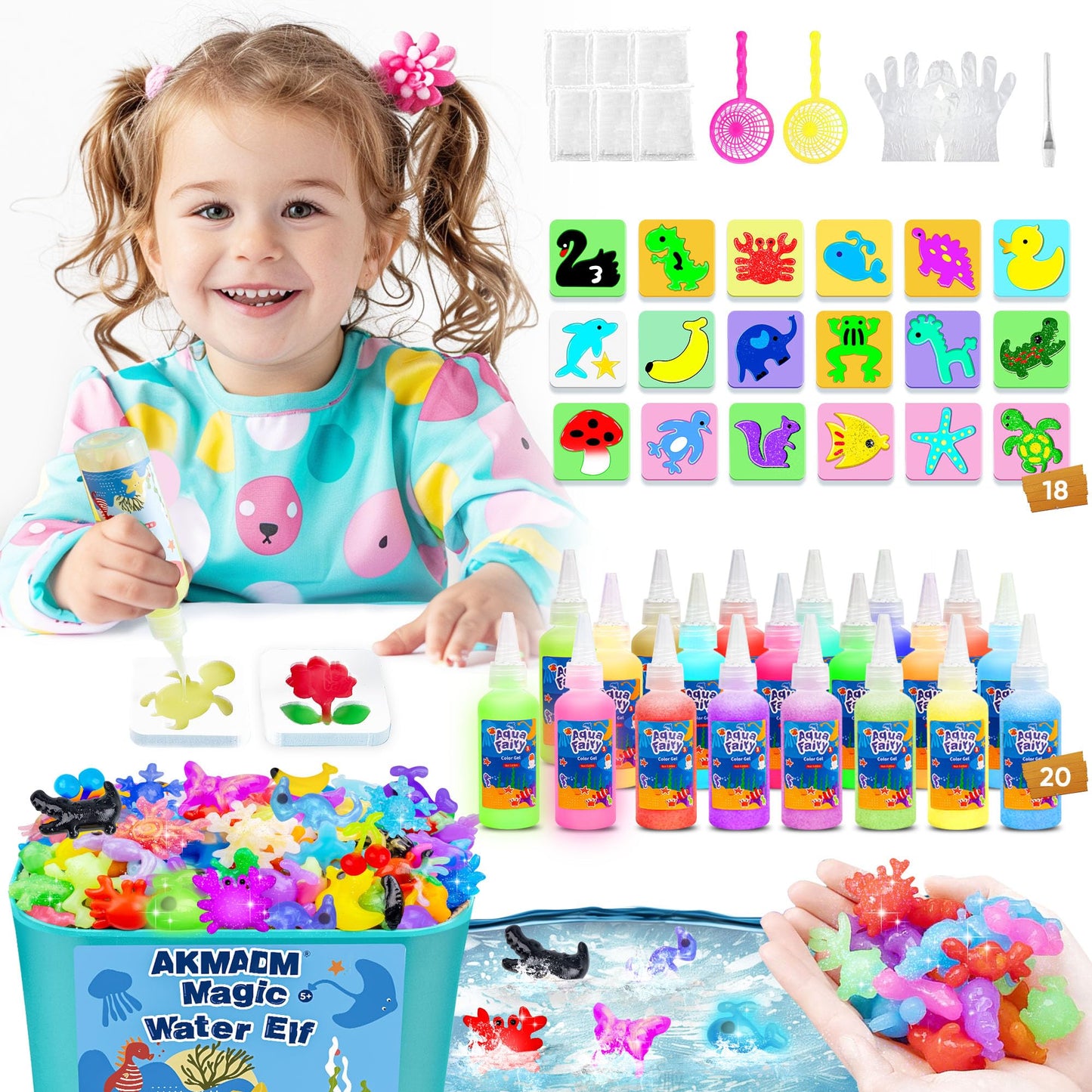 Children's DIY Aqua Fairy Marine Life(20 Colors)