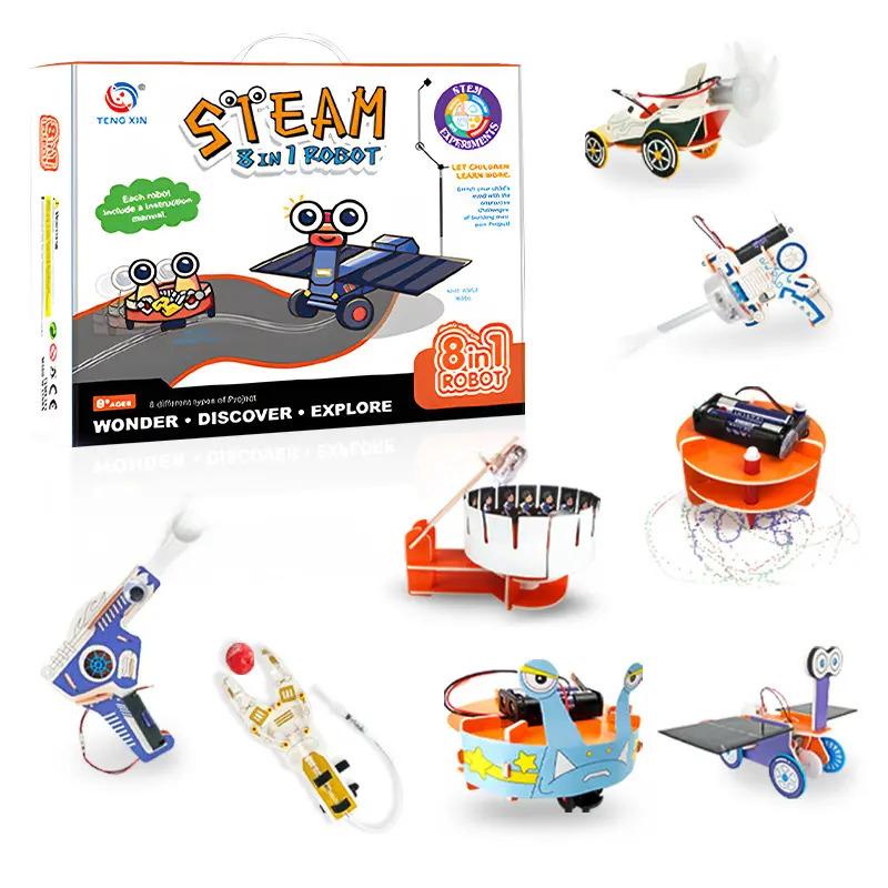 DIY 8-in-1 Steam Robot Kits Science Teaching Resources Educational Toy for Kids