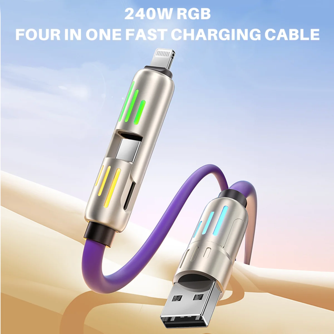 takoo 4-in-1 Multi 240W Fast Charging Cable