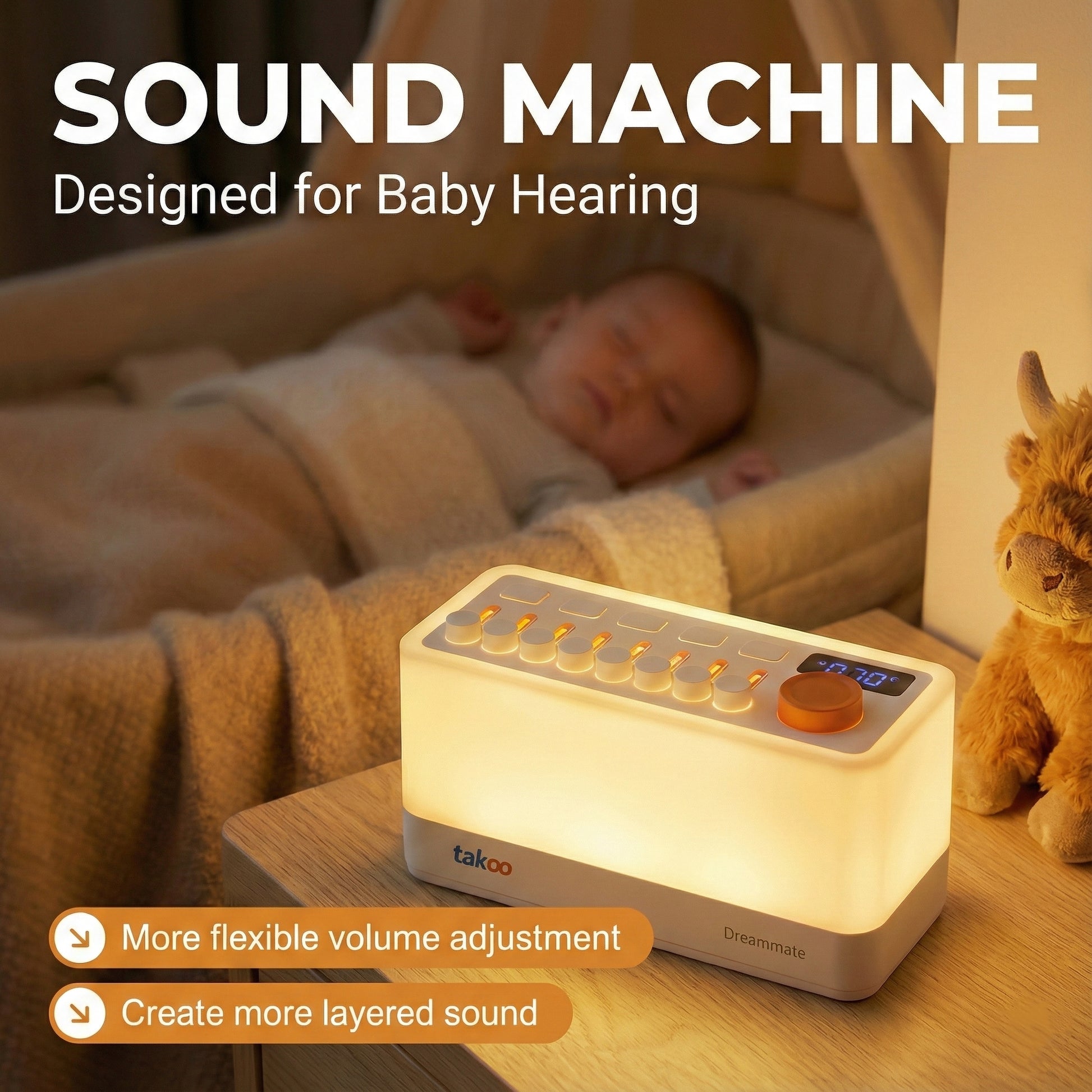 Designed for Baby Hearing, More flexible volume adjustment, Create more layered sound