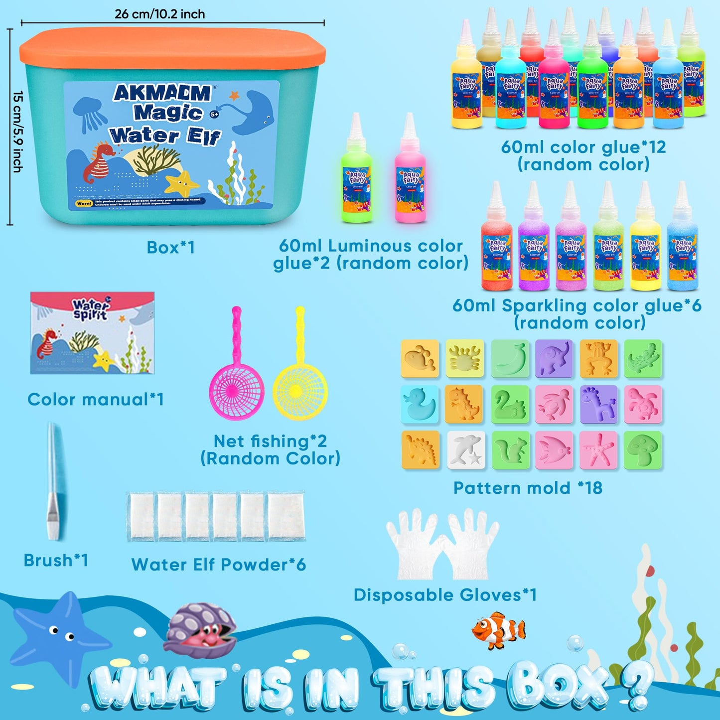 Children's DIY Aqua Fairy Marine Life(20 Colors)