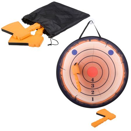 Foam Axe Throwing Toss Indoor Game Includes 2 Lightweight Axes & Target