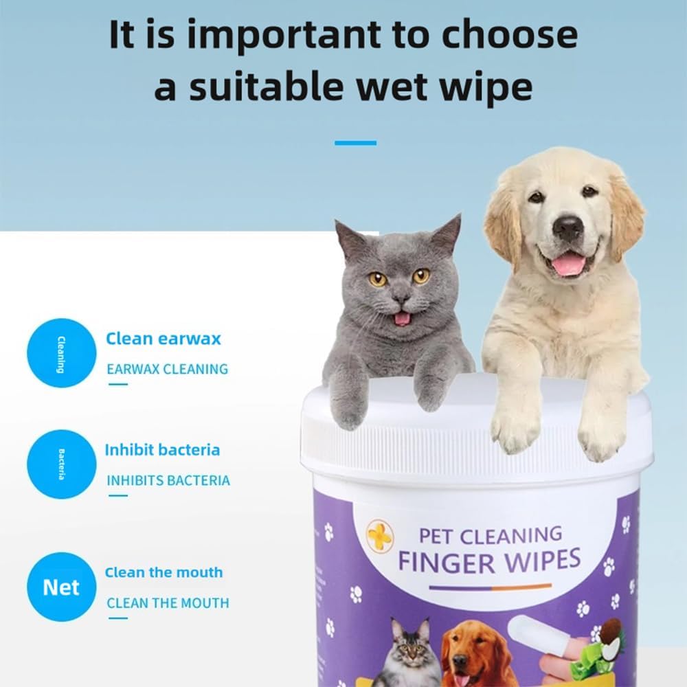 Pet Cleaning Finger Wipes