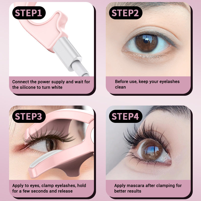 Wide-Angle Heated Eyelash Curler