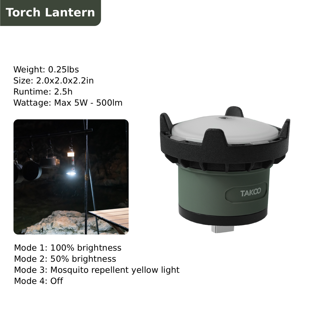 TAKOO Multiple Modular Camping Lantern Torch Lantern Module