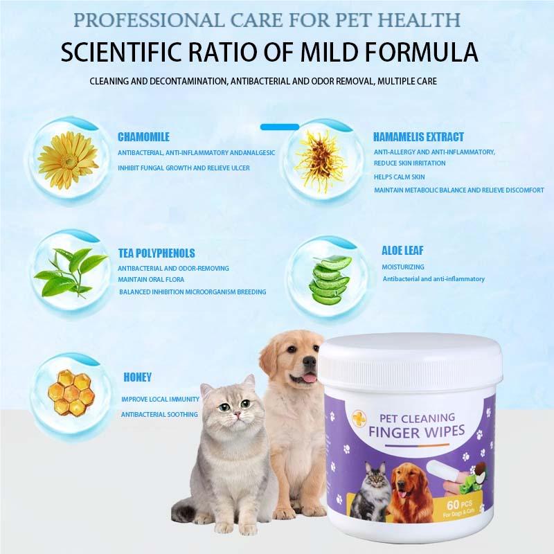 Pet Cleaning Finger Wipes